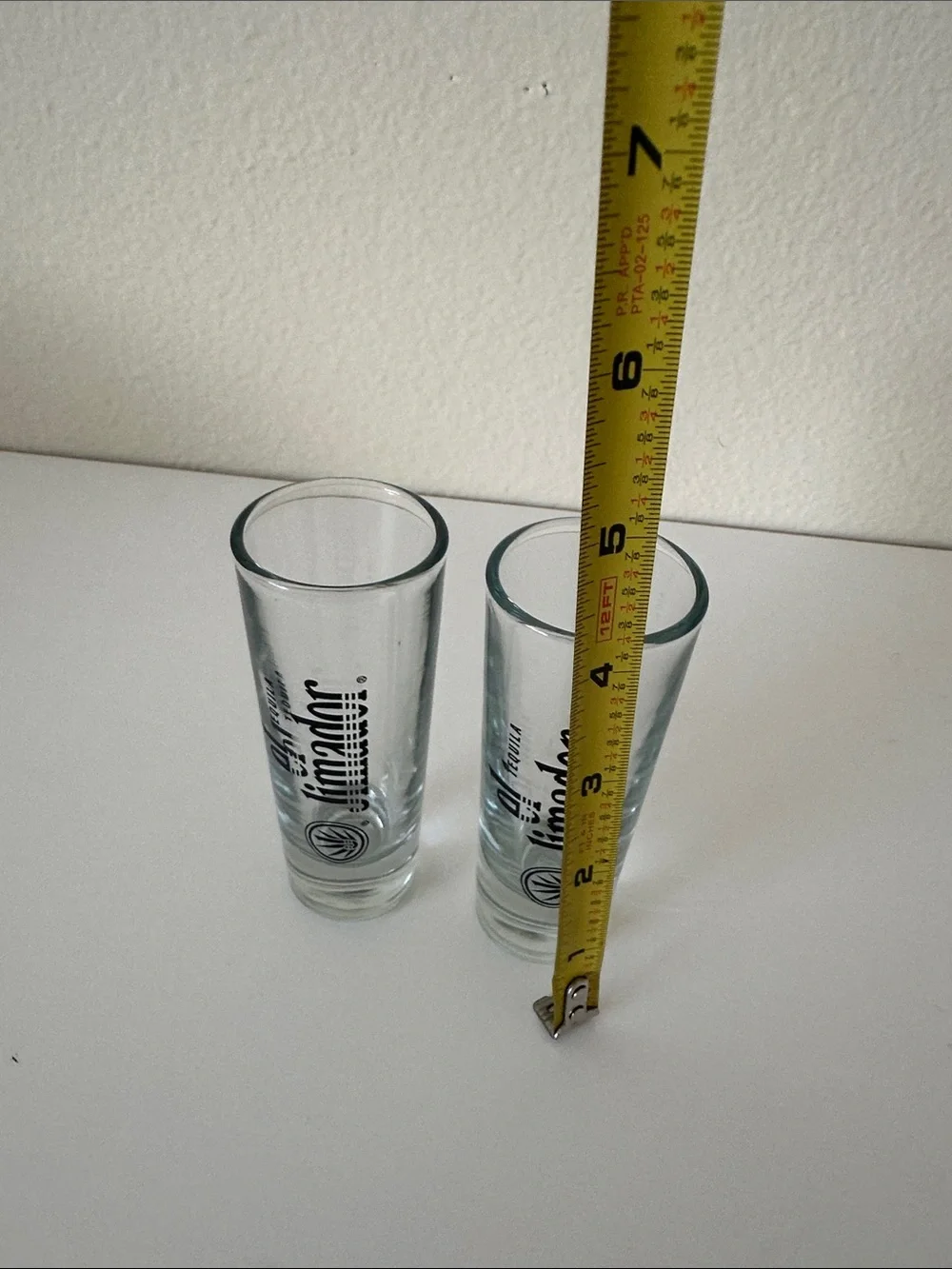 El Jimador 4”   Tequila Branded Shot Glasses - Set of 2 Heavy Bottom
